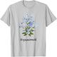 Forget Me Not Myosotis Garden Flowers Floral Ornament , gray T-Shirt - T-Shirt | Ash