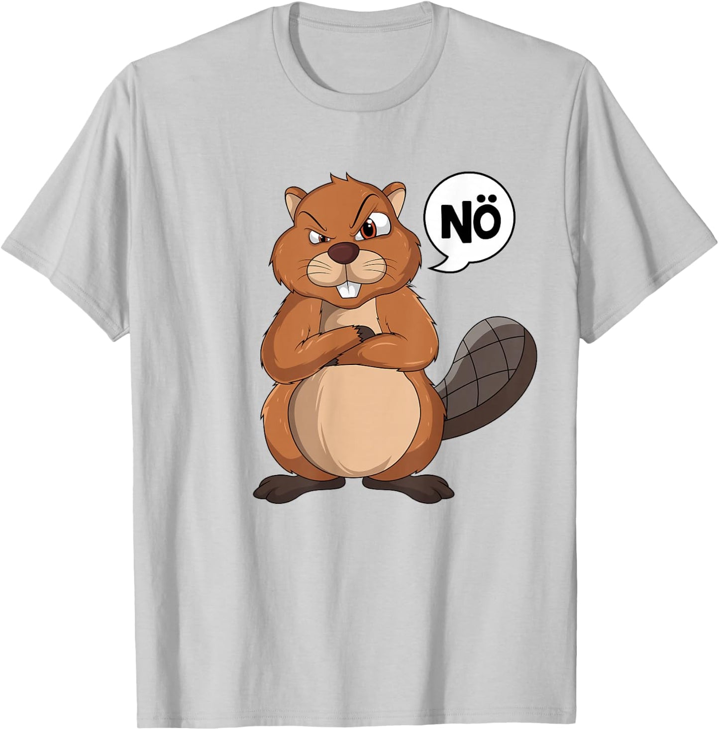 Biber Nö Kinder Jungen Mädchen T-Shirt - T-Shirt | Ash