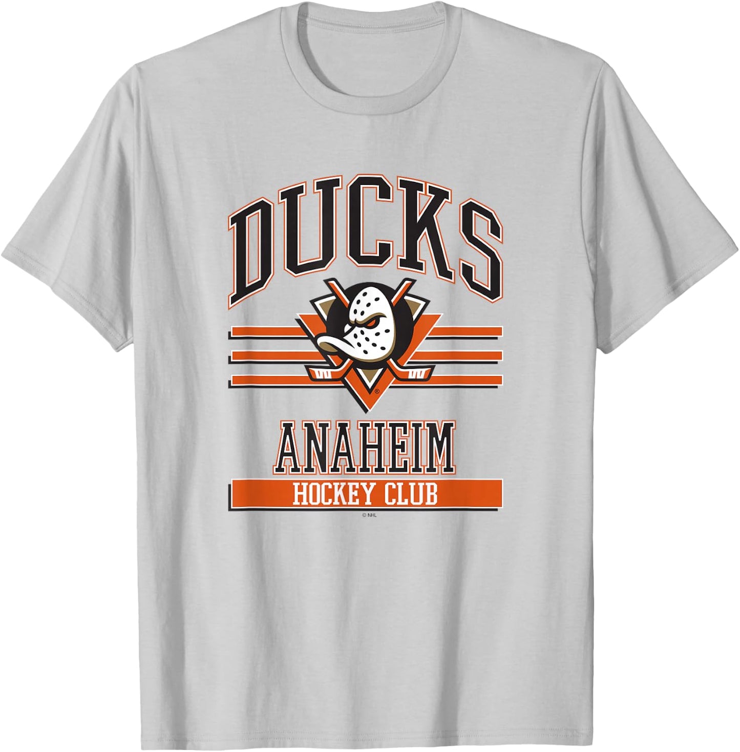 Anaheim Ducks Hockey Club Gray Officially Licensed T-Shirt - T-Shirt | Ash