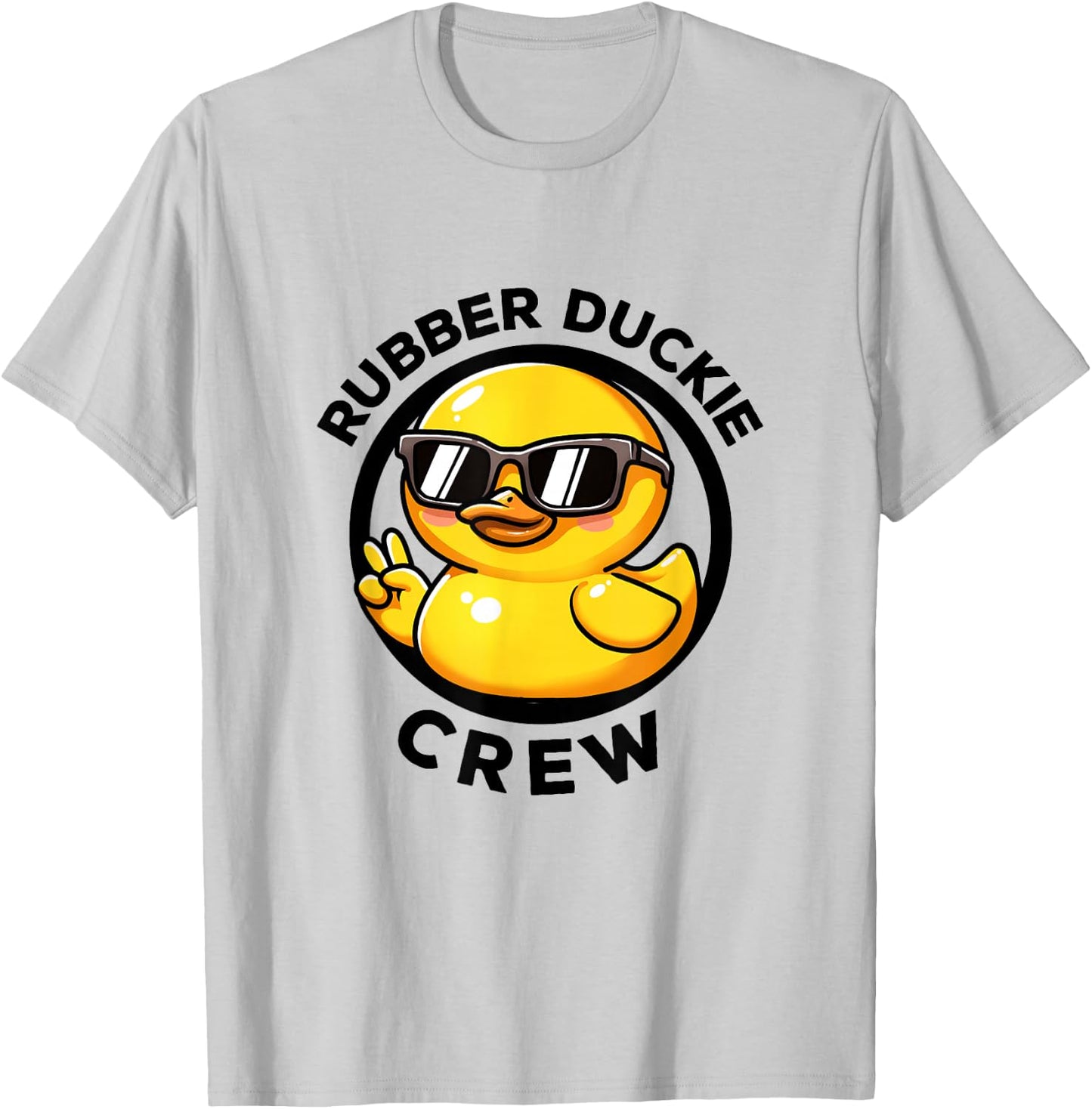 Rubber Duckie Crew I Love Ducks Lovers Funny Rubber Duck T-Shirt - T-Shirt | Ash
