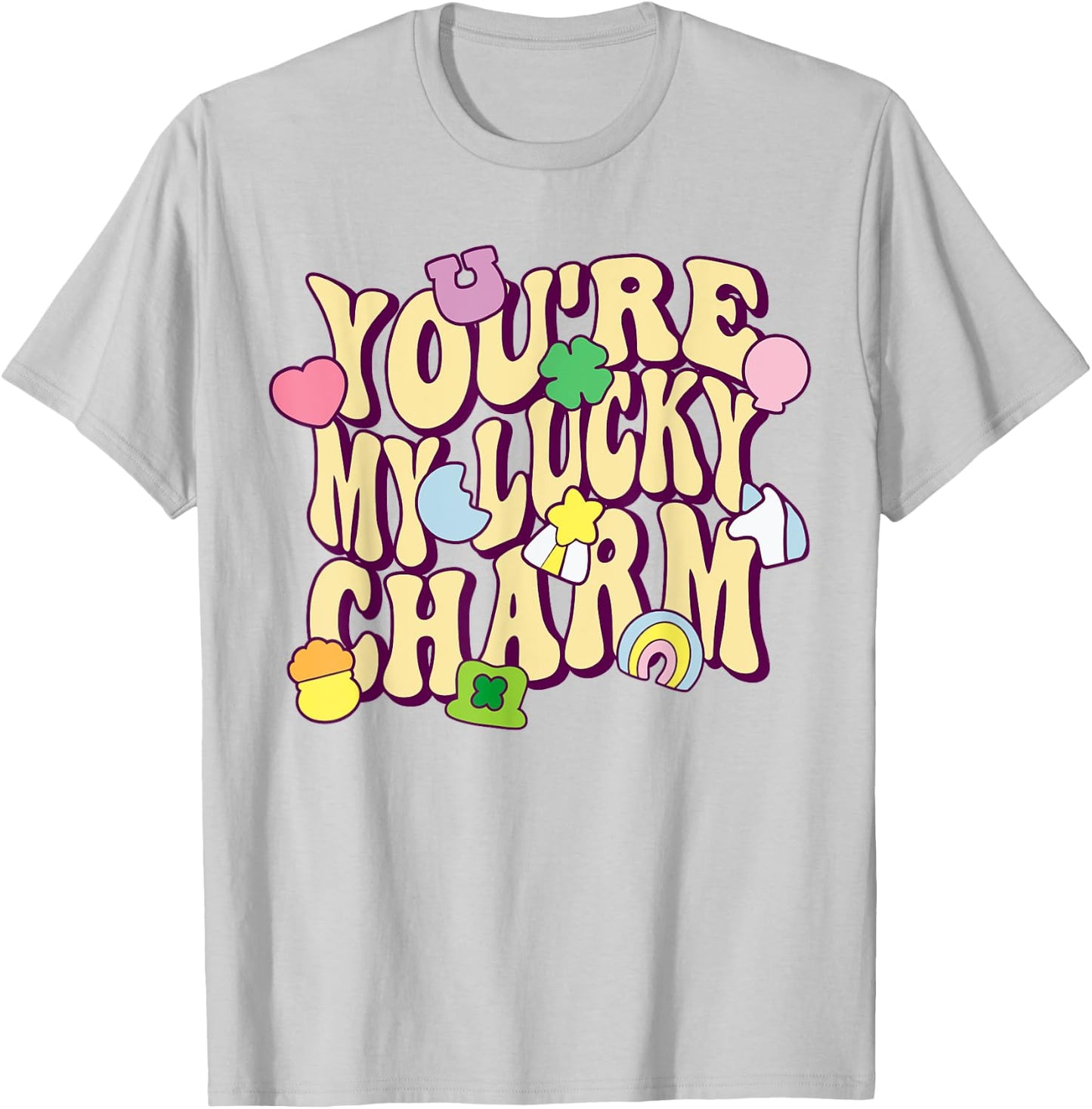 Groovy You're My Lucky Charm Feeling Lucky St.Patrick' Day T-Shirt - T-Shirt | Ash