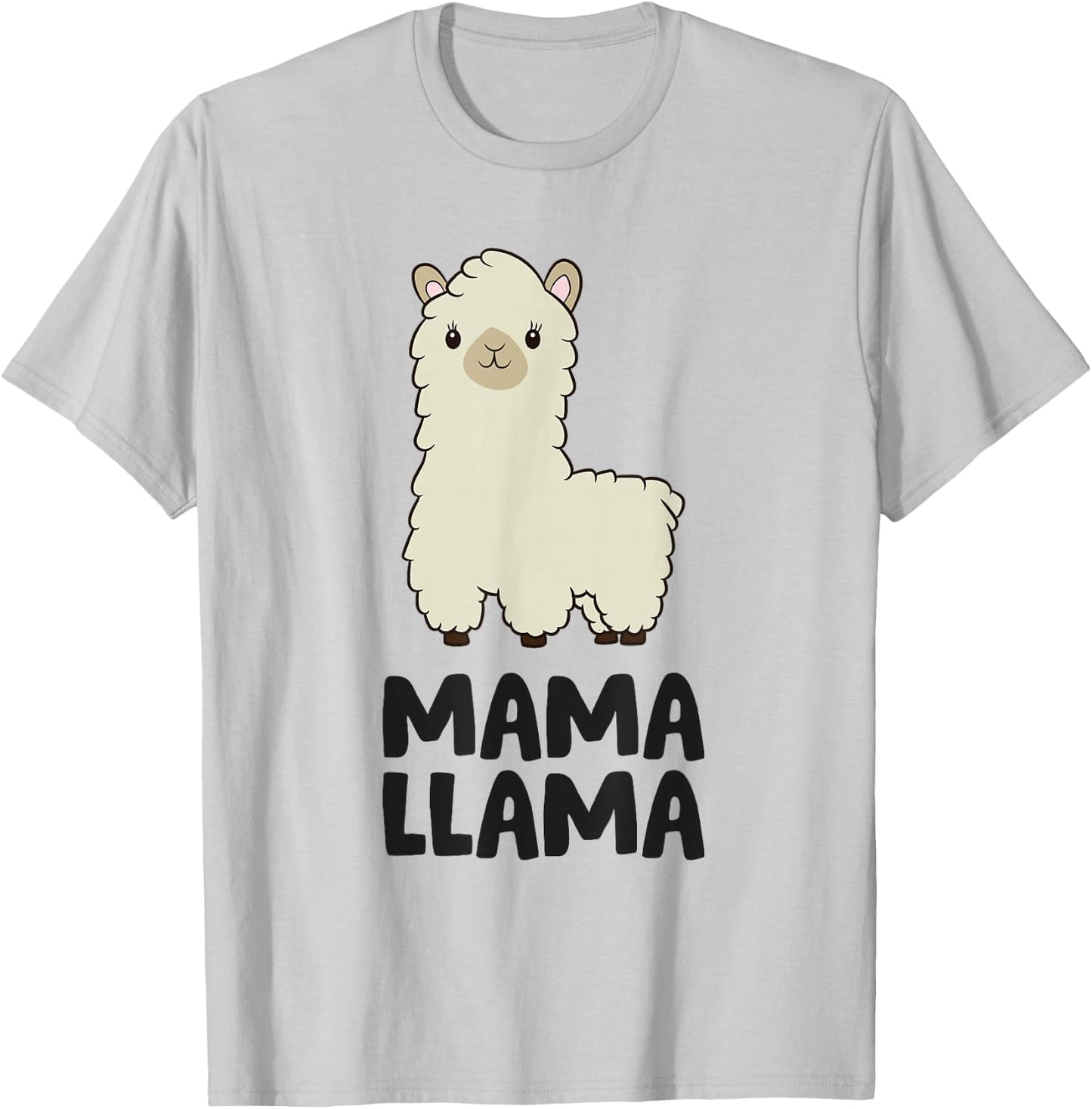 Mama LLlama Women Girls T-Shirt - T-Shirt | Ash