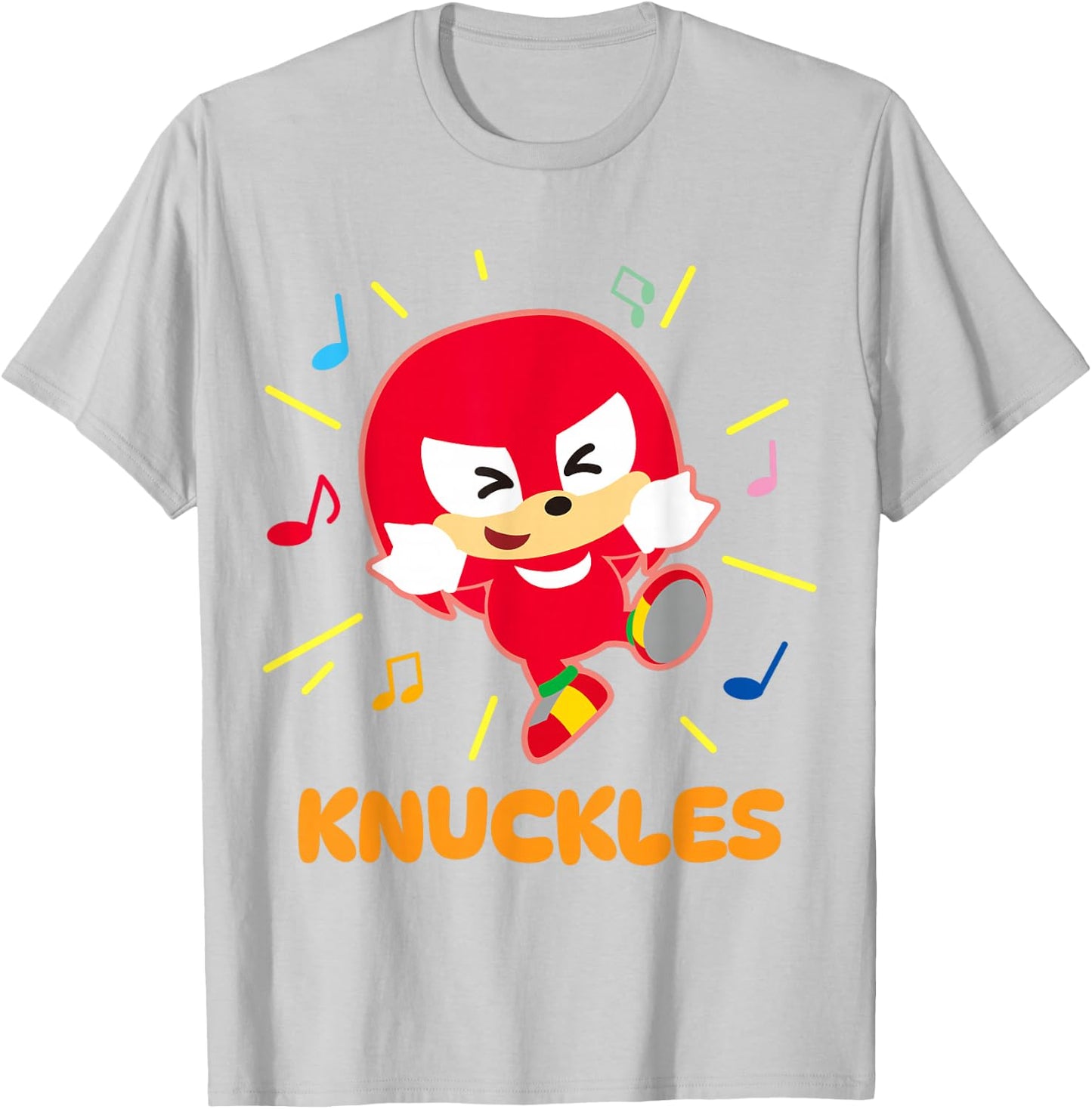 Sonic & Friends Knuckles Built Different T-Shirt - T-Shirt | Ash