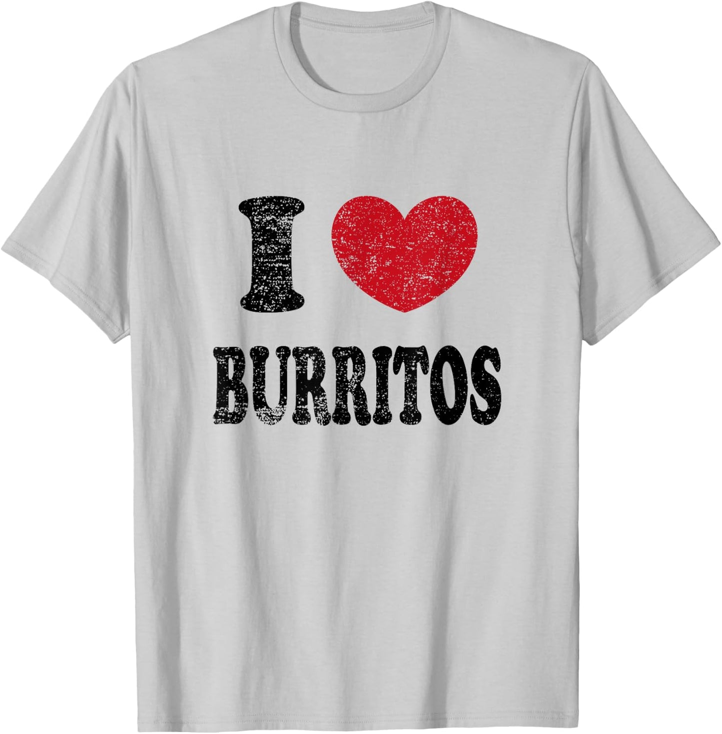 Vintage I Love Burritos T-Shirt - T-Shirt | Ash