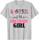 Sister of The Birthday For Girl Cow Farm 1st Birthday Cow T-Shirt - T-Shirt | Ash
