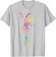 Ice Skater Colorful Figure Skating for Girls , white, S T-Shirt - T-Shirt | Ash