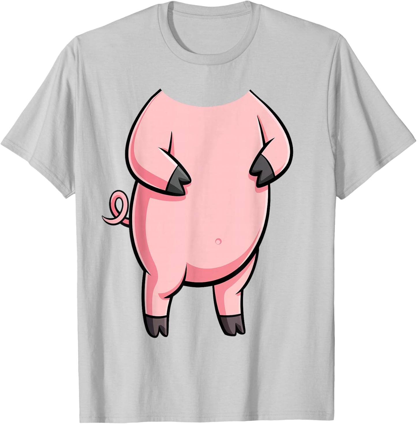 Schweine-Shirt für Erwachsene, Kinder, Herren, Damen, Rosa, Body Pig Kostüm T-Shirt - T-Shirt | Ash