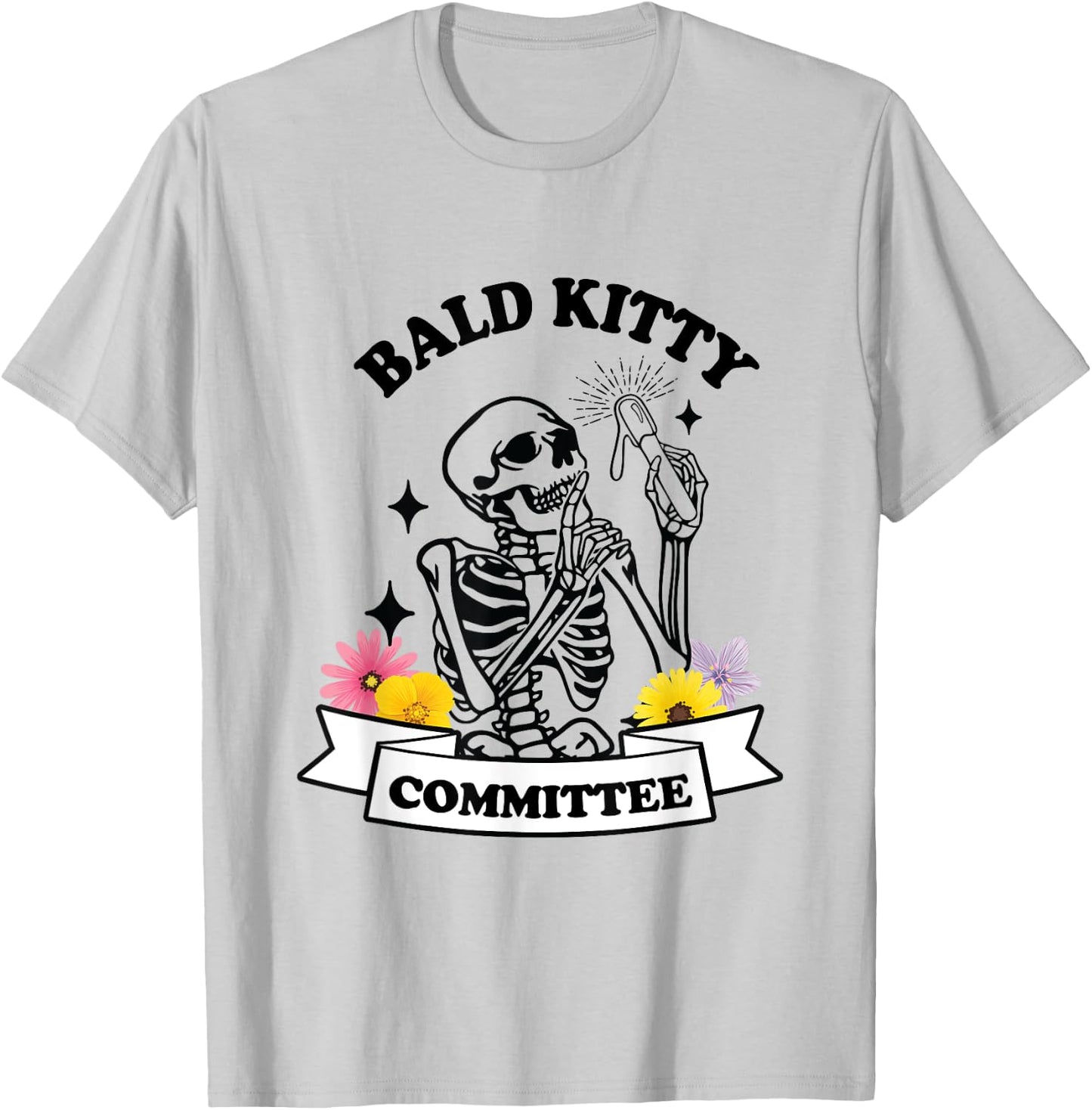 Bald Kitty Committee Waxer Esthetician Brazilian Waxing T-Shirt - T-Shirt | Ash