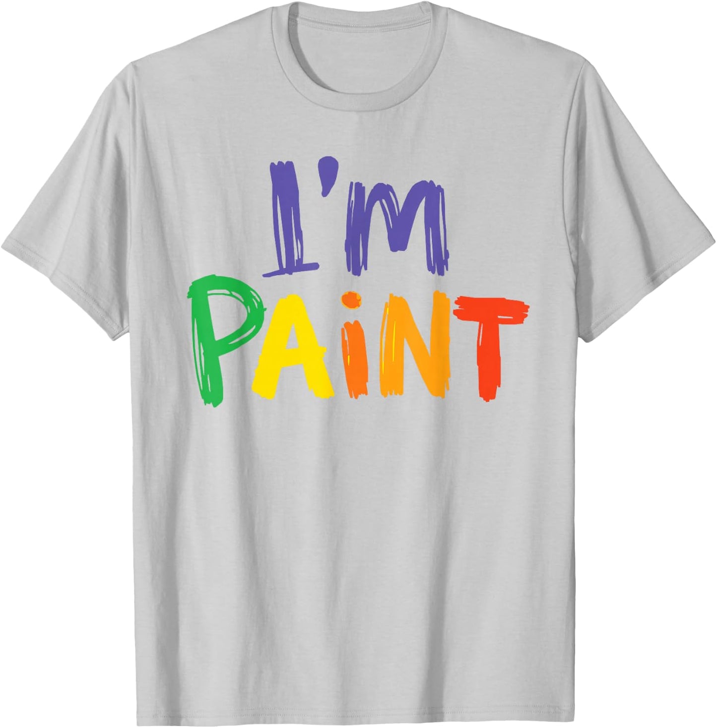 I Heart Love To Finger Paint I'm Paint Cute Couple Valentine T-Shirt - T-Shirt | Ash