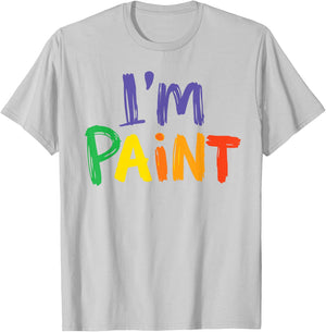 I Heart Love To Finger Paint I'm Paint Cute Couple Valentine T-Shirt - T-Shirt | Ash