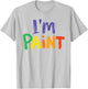 I Heart Love To Finger Paint I'm Paint Cute Couple Valentine T-Shirt - T-Shirt | Ash
