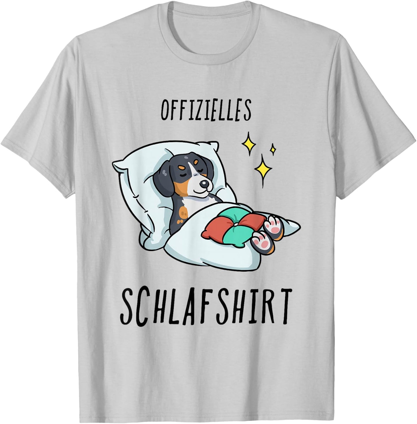 Large Swiss Mountain Dog Pyjamas , gray T-Shirt - T-Shirt | Ash