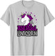 Asexual Unicorn Cute Girly Magical Ace Pride Flag Stuff Art T-Shirt - T-Shirt | Ash