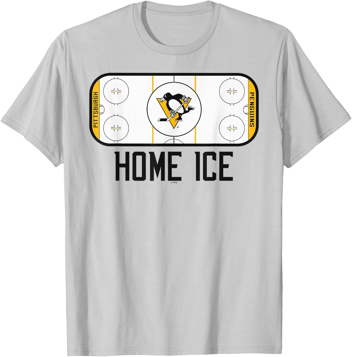 Pittsburgh Penguins Home Ice Gray Officially Licensed T-Shirt - T-Shirt | Ash