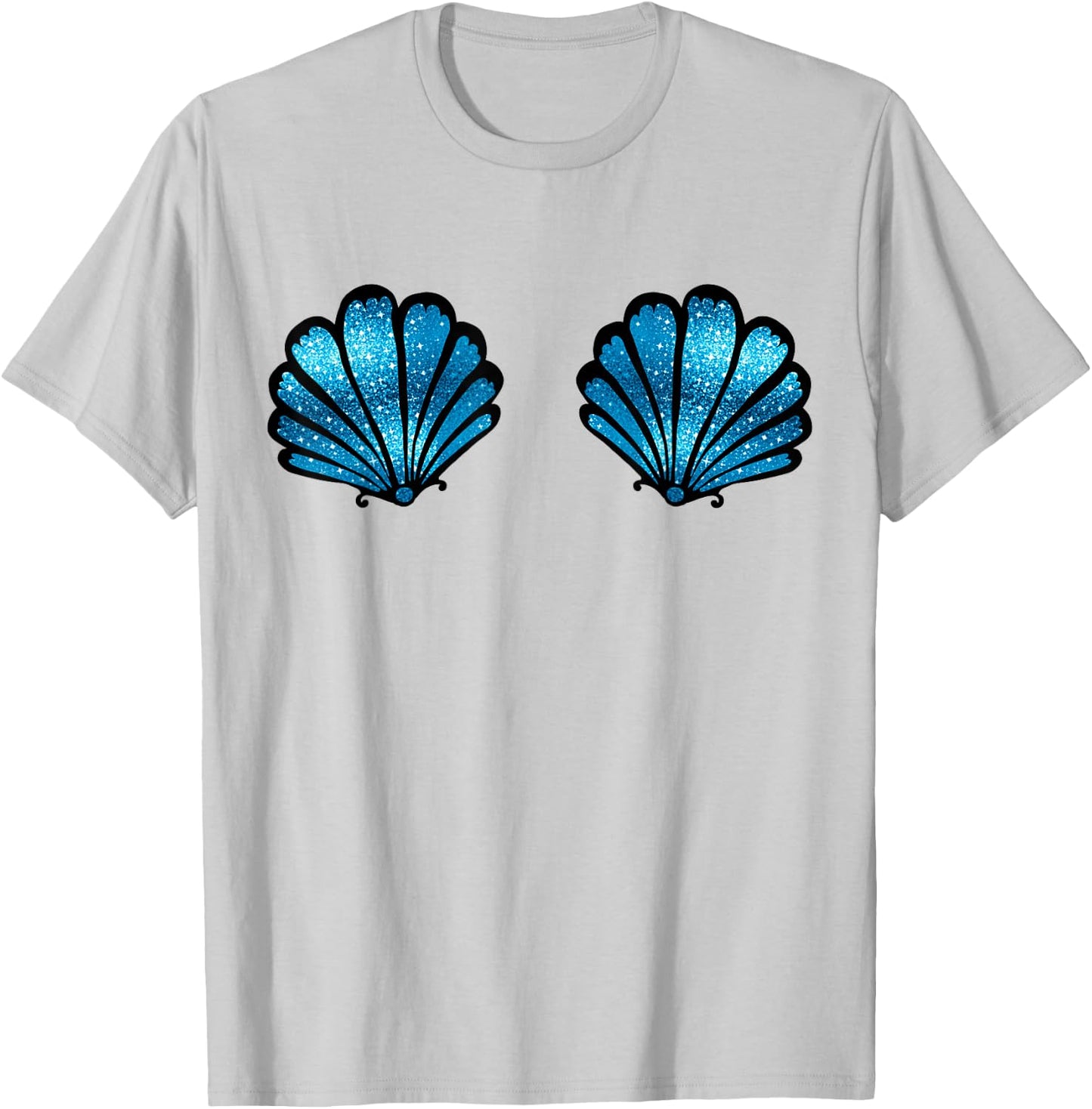 Mermaid, Seashell, Sea, Shell, Bikini, Carnival, Halloween T-Shirt - T-Shirt | Ash