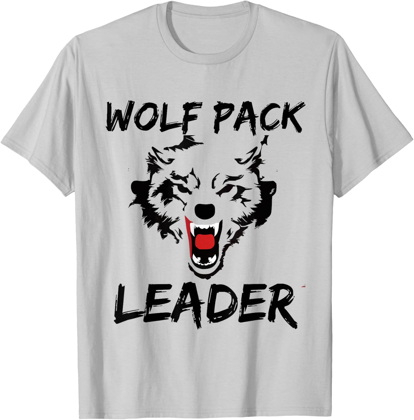 Funny Wolf Pack Leader Novelty Gift Men Women Kids T-Shirt - T-Shirt | Ash