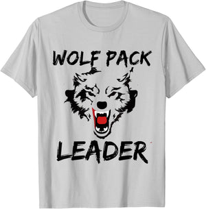 Funny Wolf Pack Leader Novelty Gift Men Women Kids T-Shirt - T-Shirt | Ash