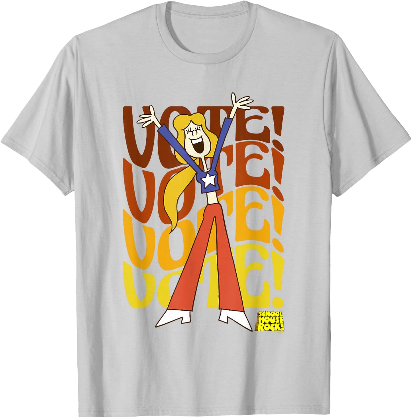 Schoolhouse Rock! Sarah Suffrage Vintage Vote Vintage T-Shirt - T-Shirt | Ash