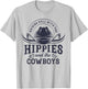 Hippies And Cowboys Cowgirls Retro 70s Western Country Rodeo T-Shirt - T-Shirt | Ash