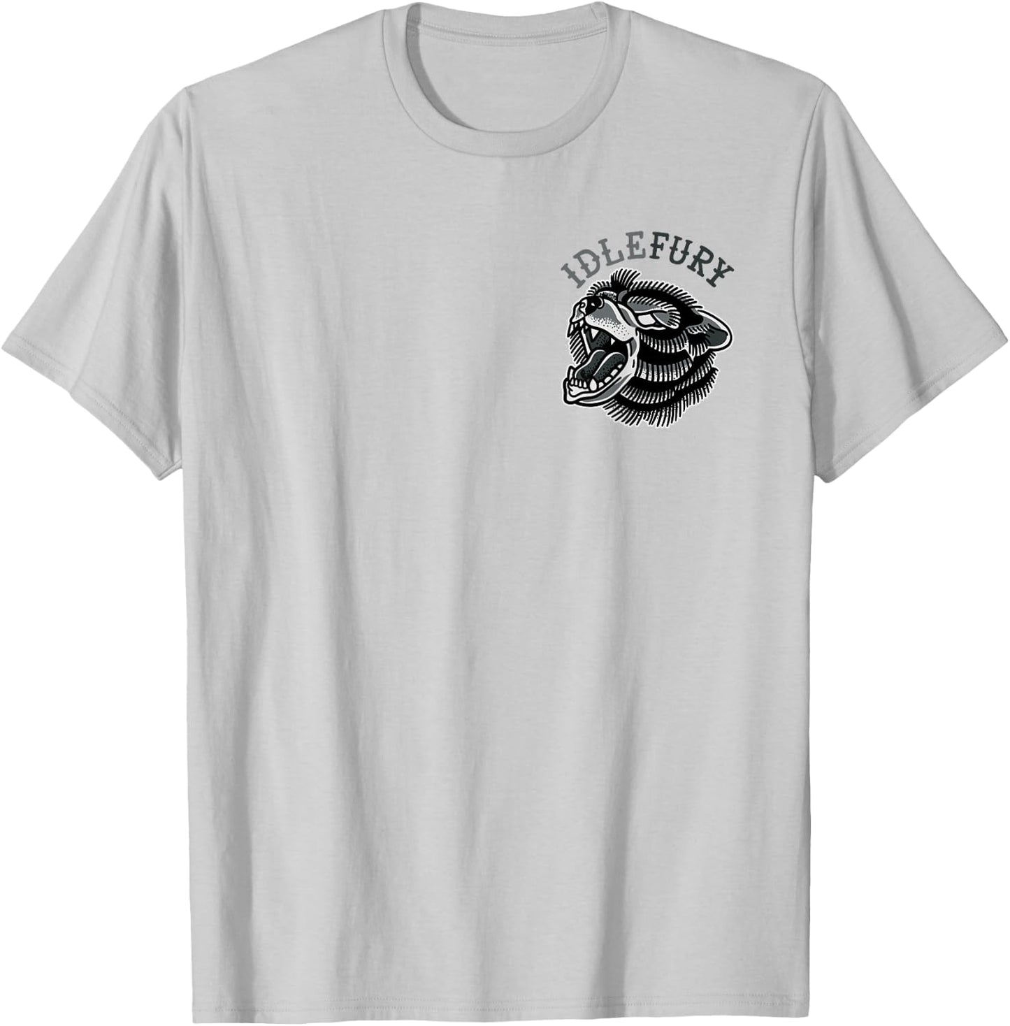 VIEW BACK PRINT Idle Fury Ash Bear Tattoo Art Streetwear T-Shirt - T-Shirt | Ash