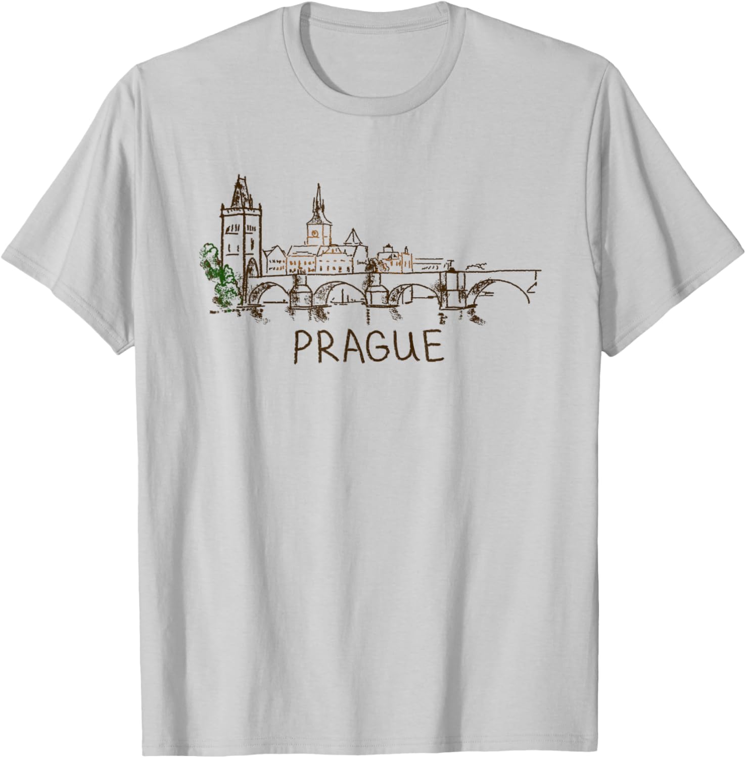 Prague Czech Republic T shirt T-Shirt - T-Shirt | Ash