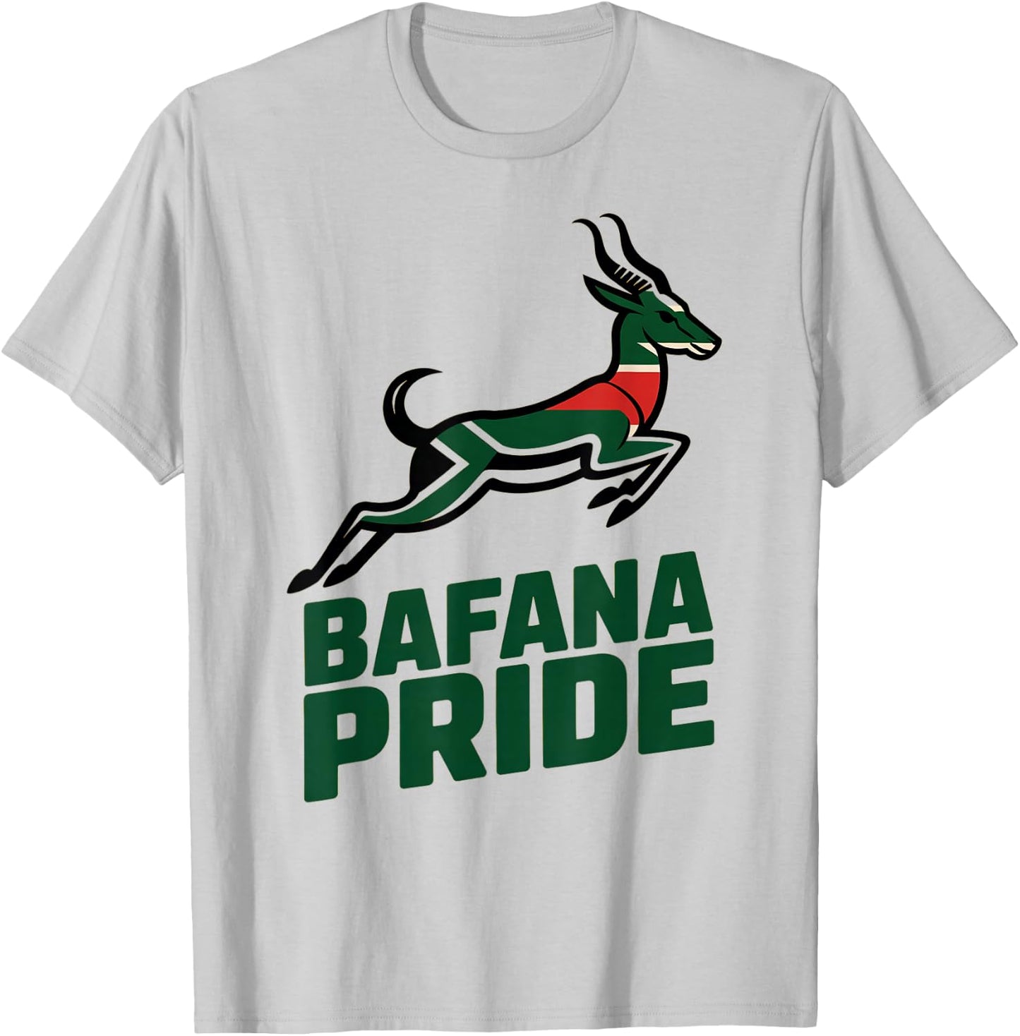 Proud South Africa BAFANA Pride Cheer Favorite Country T-Shirt - T-Shirt | Ash