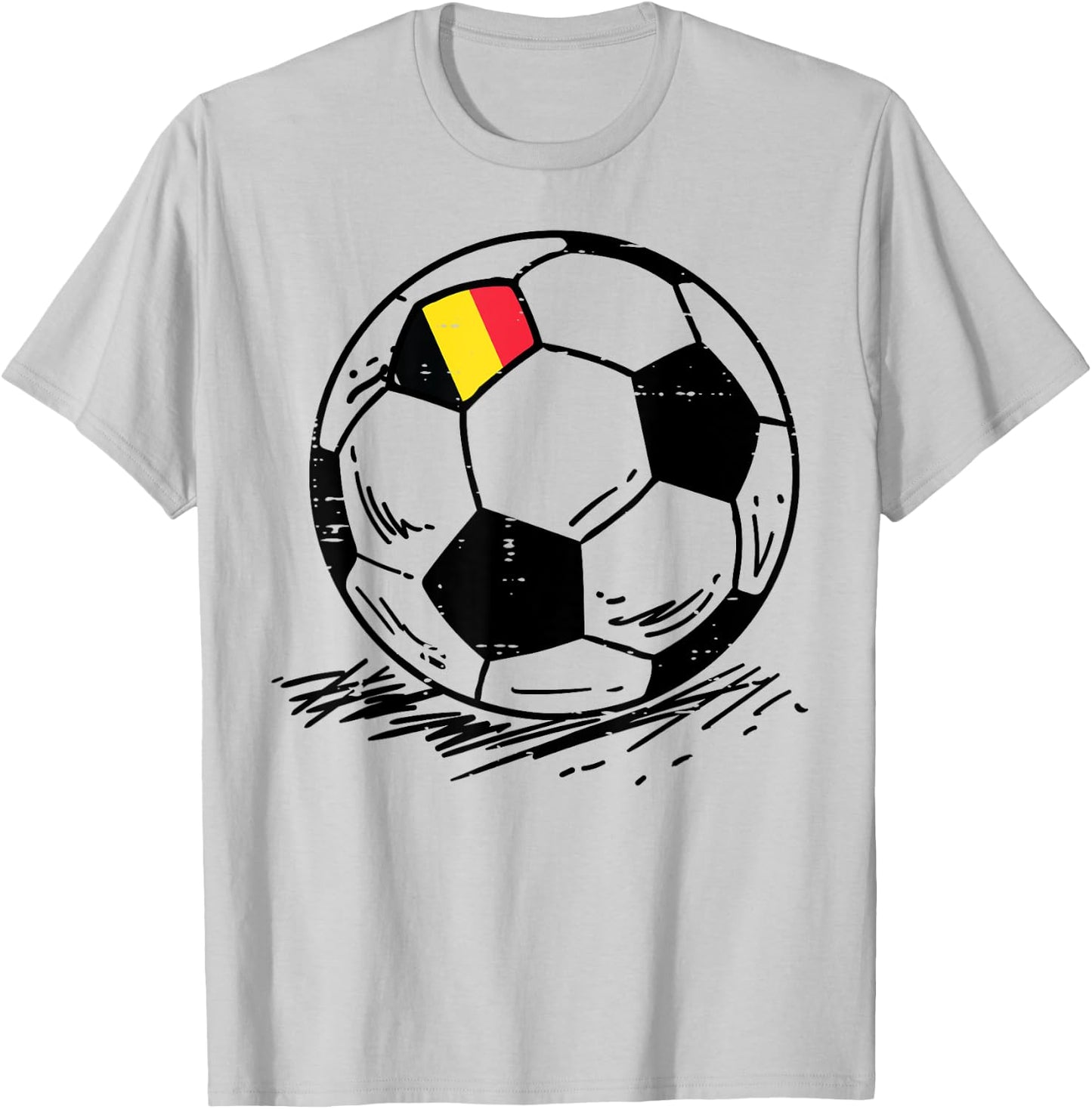 Belgium Flag Belgian Soccer Football Fan Men Women Kids T-Shirt - T-Shirt | Ash