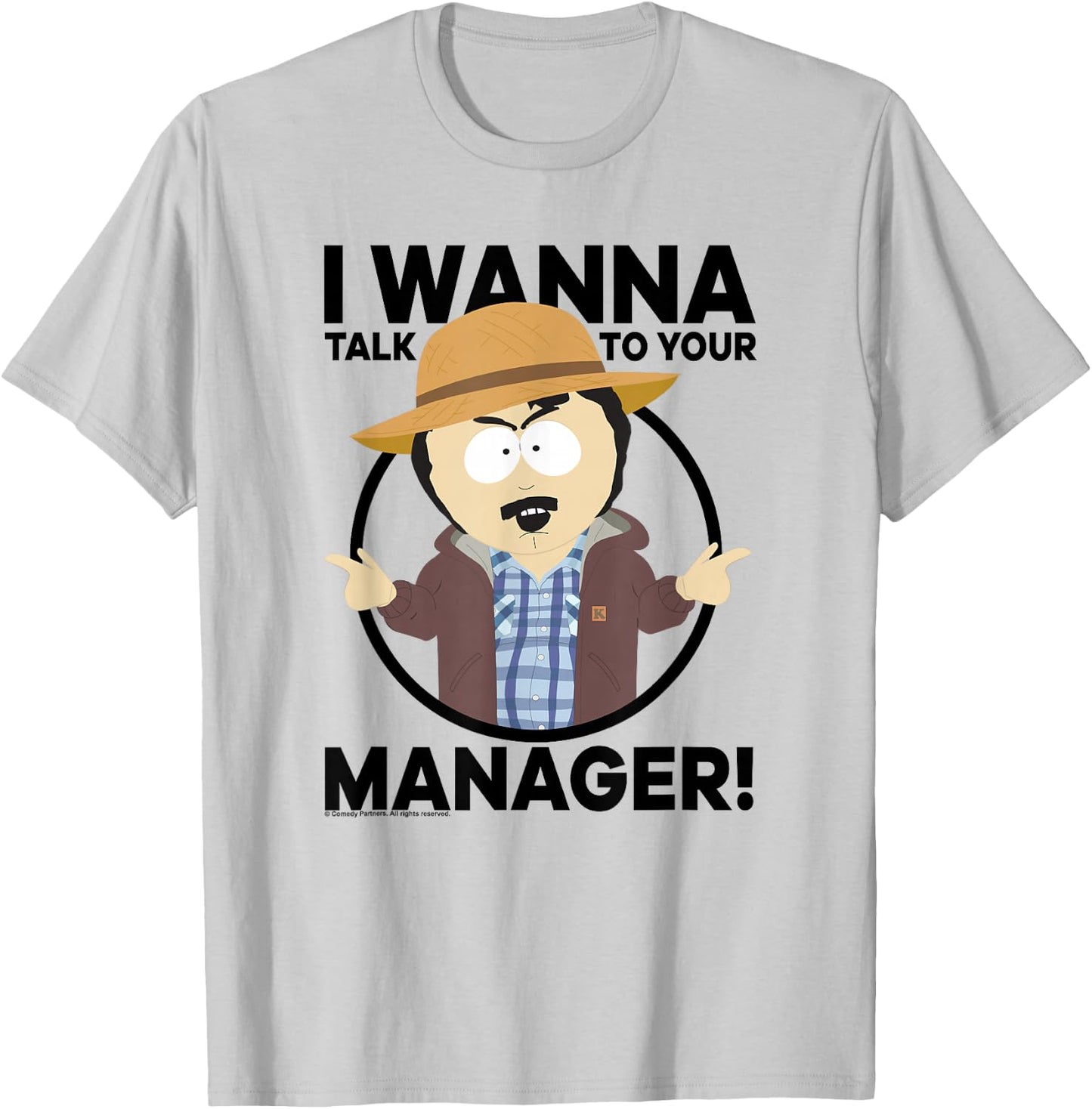 South Park Talk to Your Manager T-Shirt - T-Shirt | Ash