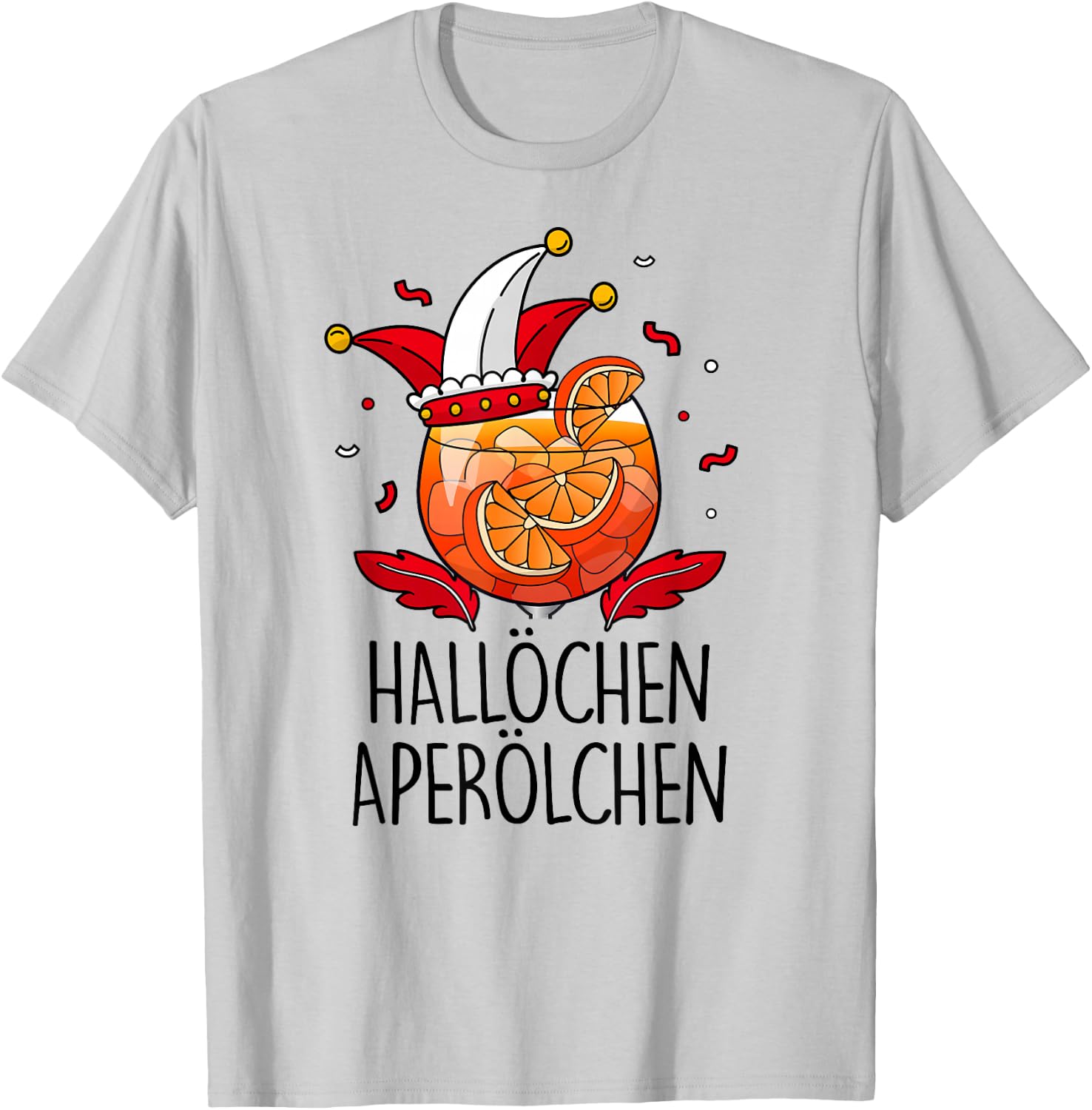 HALLÖCHEN APERÖLCHEN X Köln Carnival Fancy Dress Spray Costume , White T-Shirt - T-Shirt | Ash
