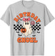 Birthday Ghoul Spooky Season Groovy Halloween Girls Kids T-Shirt - T-Shirt | Ash