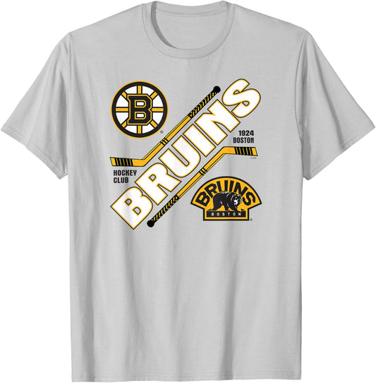 Boston Bruins Force Gray Officially Licensed T-Shirt - T-Shirt | Ash