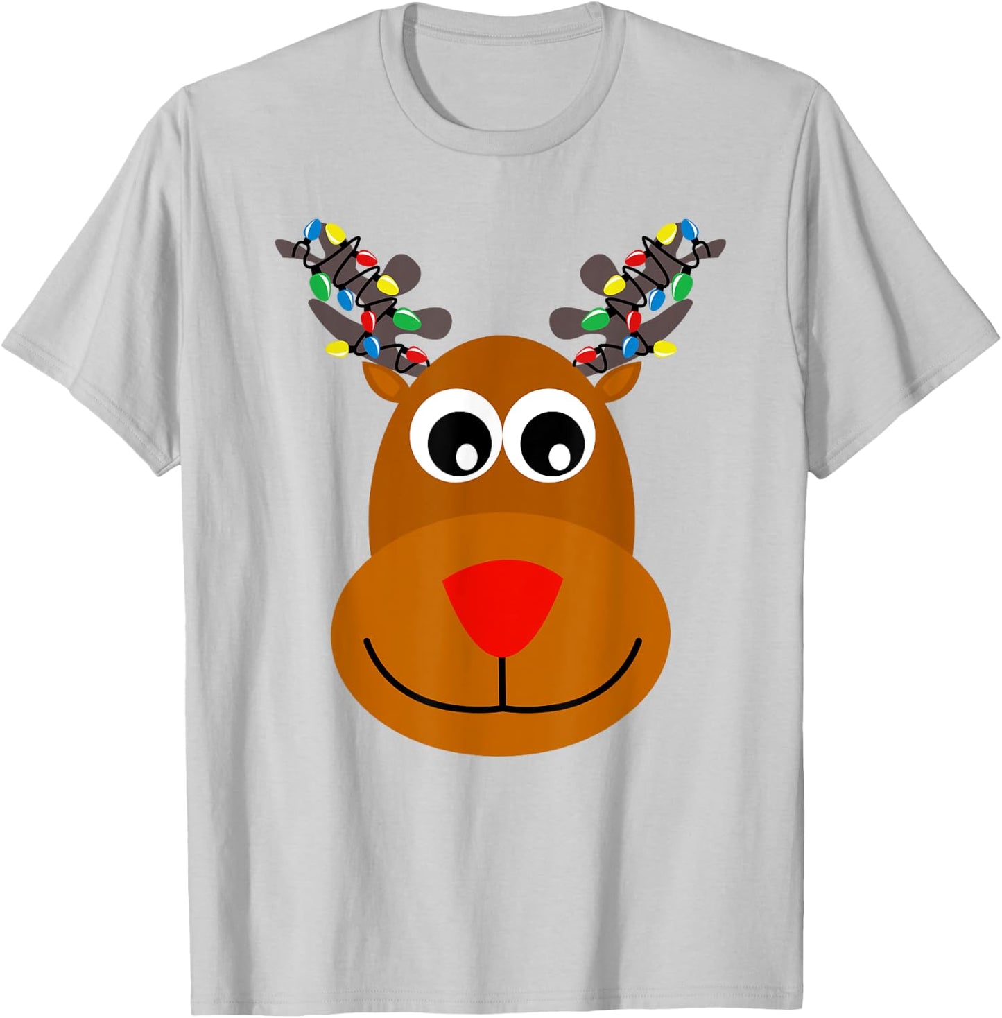 RUDOLPH Red Nose Reindeer | Santa Christmas Shirt T-Shirt - T-Shirt | Ash