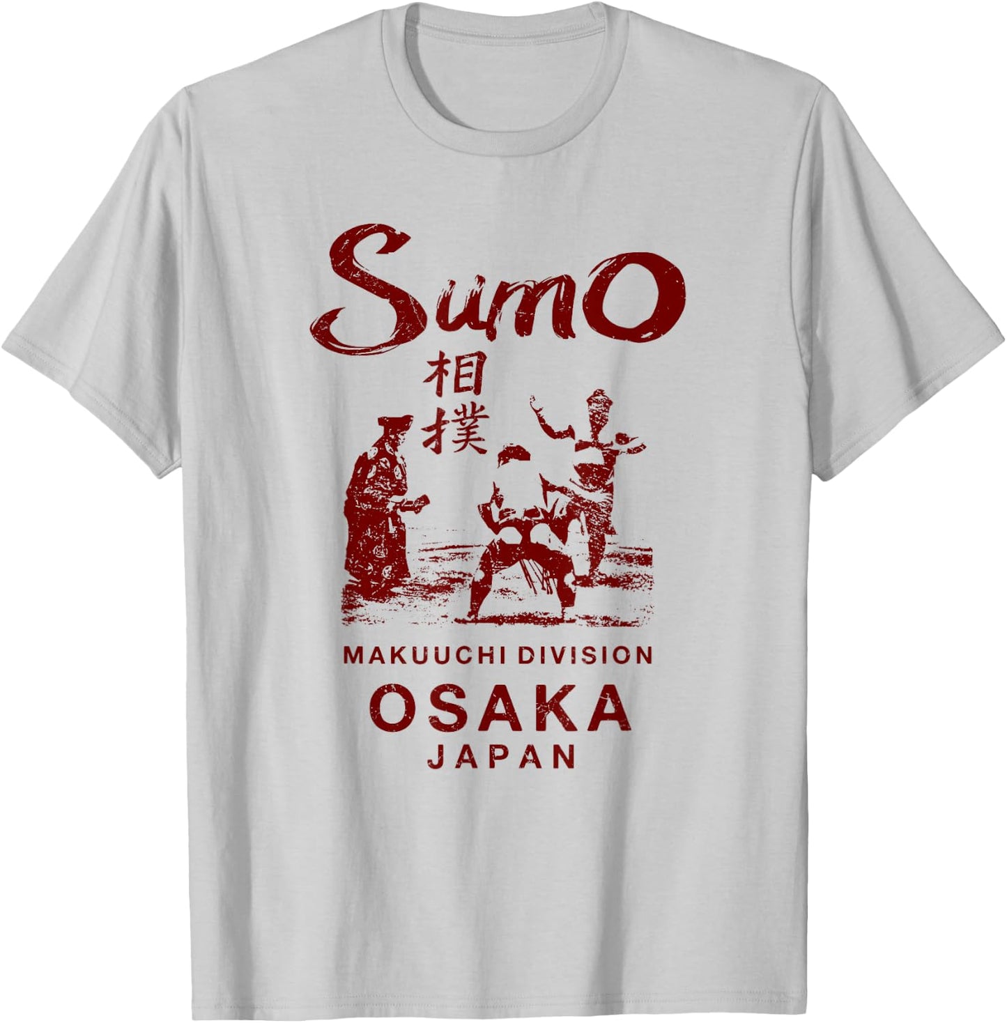 Sumo Wrestling Japan Osaka Japanese Vintage T-Shirt - T-Shirt | Ash