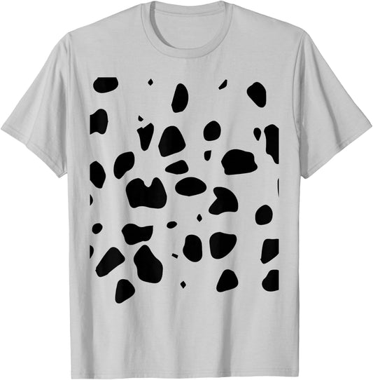 Spotted White With Black Polka Dots Diy Dalmatian T-Shirt - T-Shirt | Ash