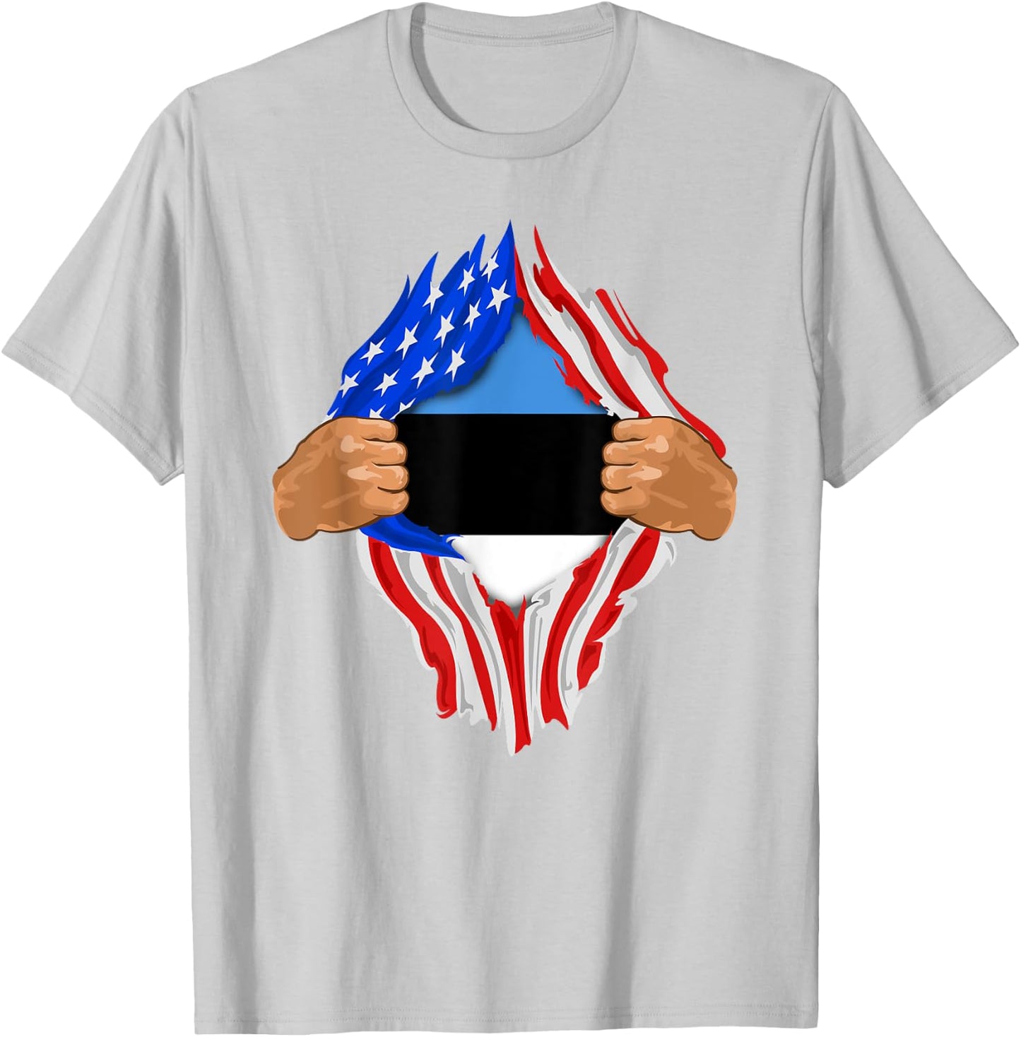 Estonian Blood Inside Me | Estonia Flag Gift T-Shirt - T-Shirt | Ash