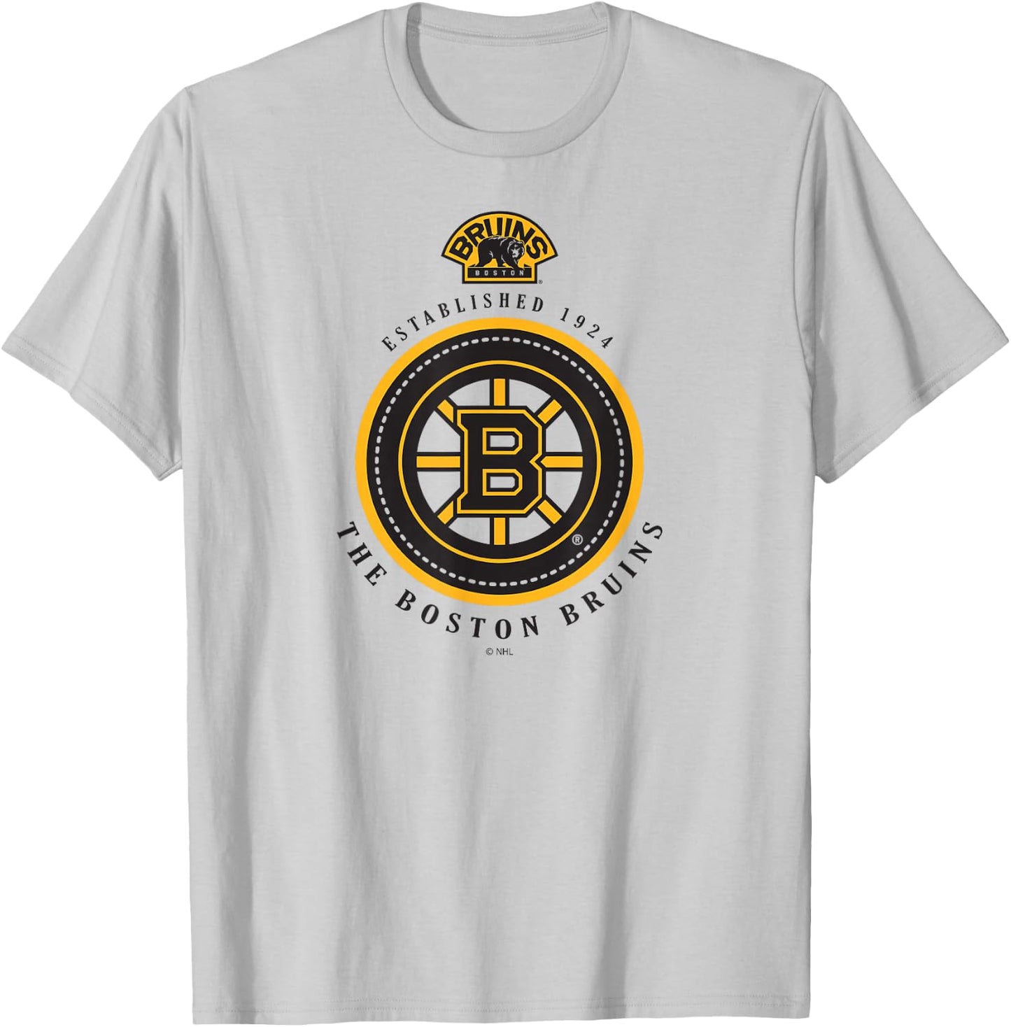 Boston Bruins Est 1924 White Officially Licensed T-Shirt - T-Shirt | Ash