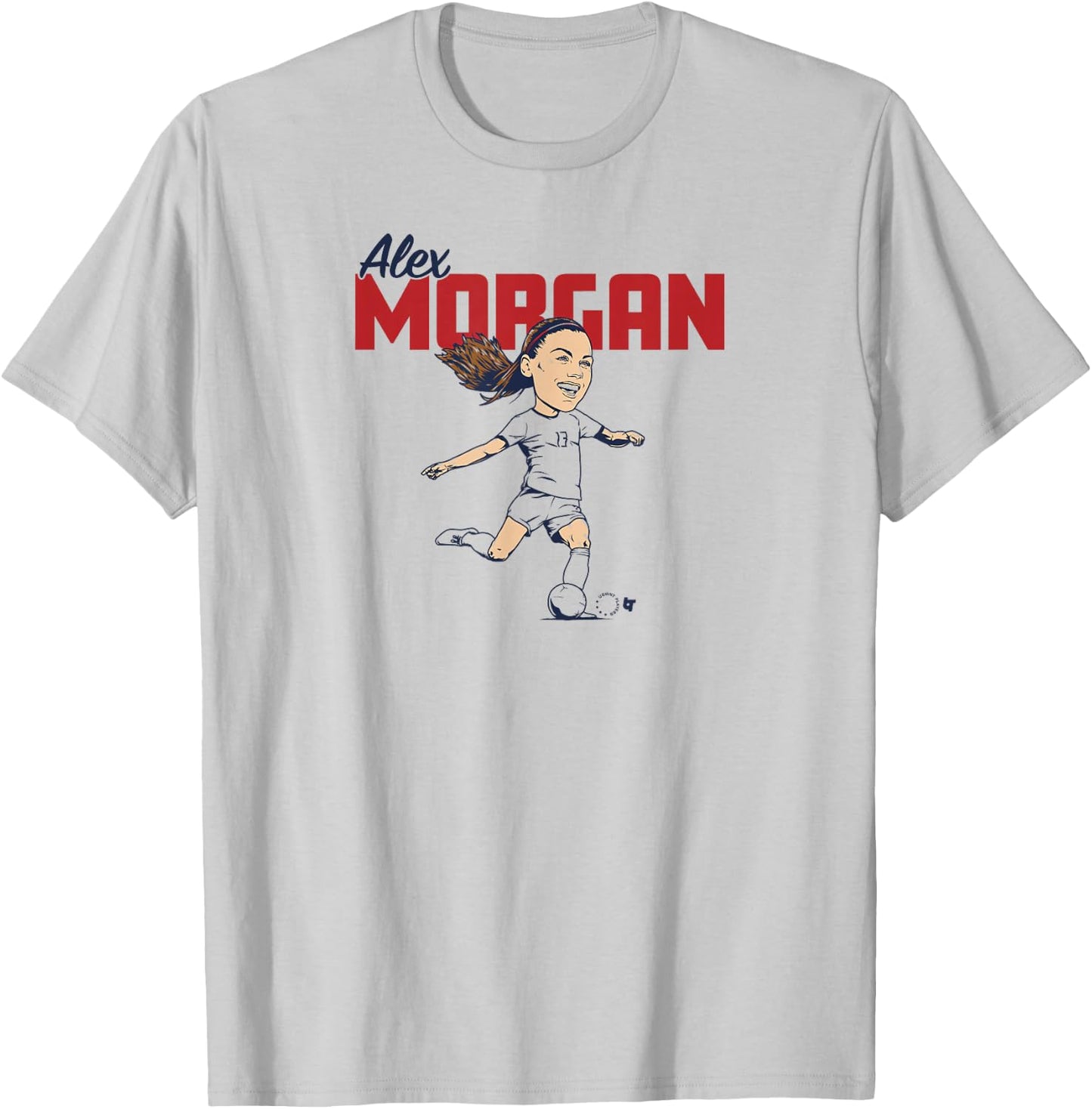 Alex Morgan: Caricature - USWNT Players Association Soccer T-Shirt - T-Shirt | Ash