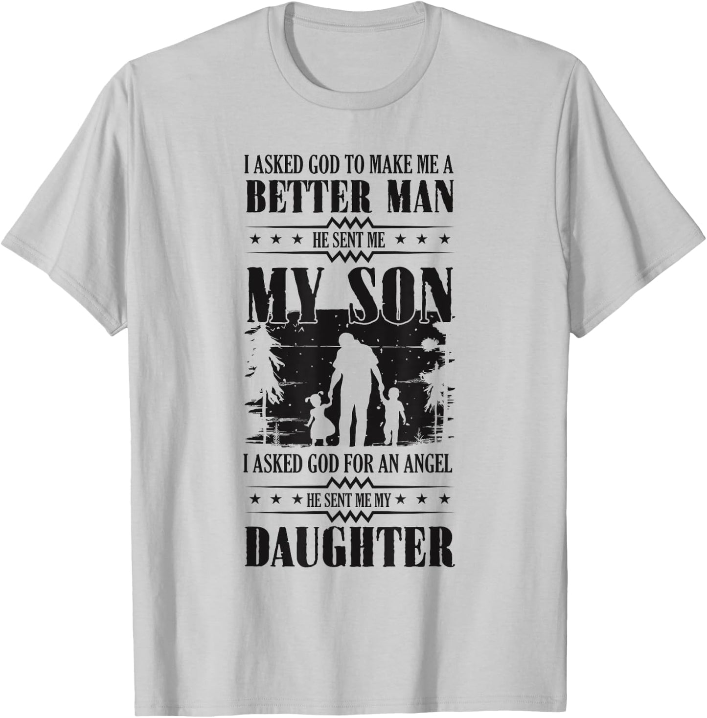 Dad Of Boy And Girl Dad Of Both T-Shirt - T-Shirt | Ash