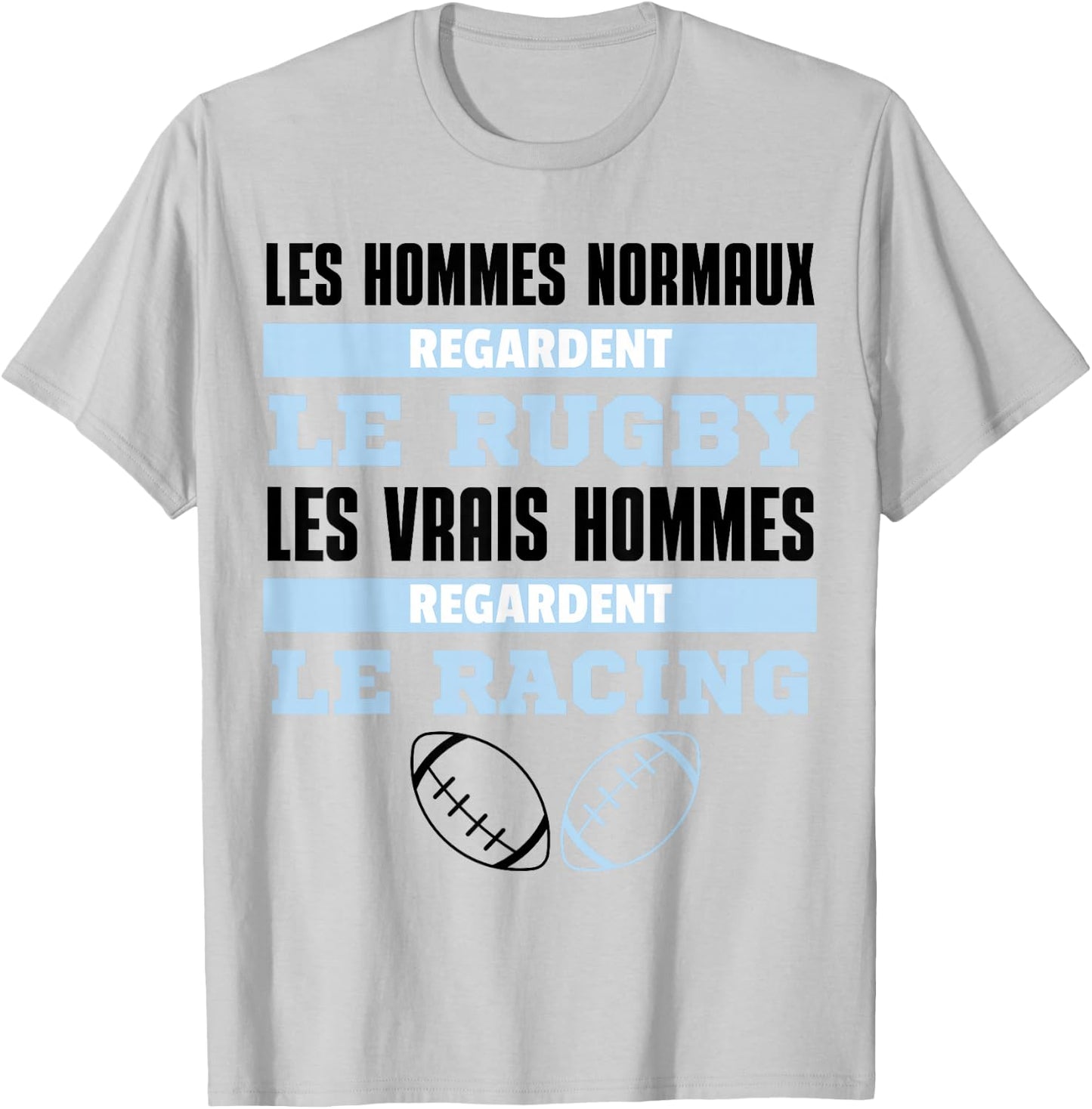 Supporter Rugby Racing Gift Humour , white, S T-Shirt - T-Shirt | Ash