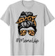 MEME Leopard Messy Bun Mother's Day for Grandmothers T-Shirt - T-Shirt | Ash