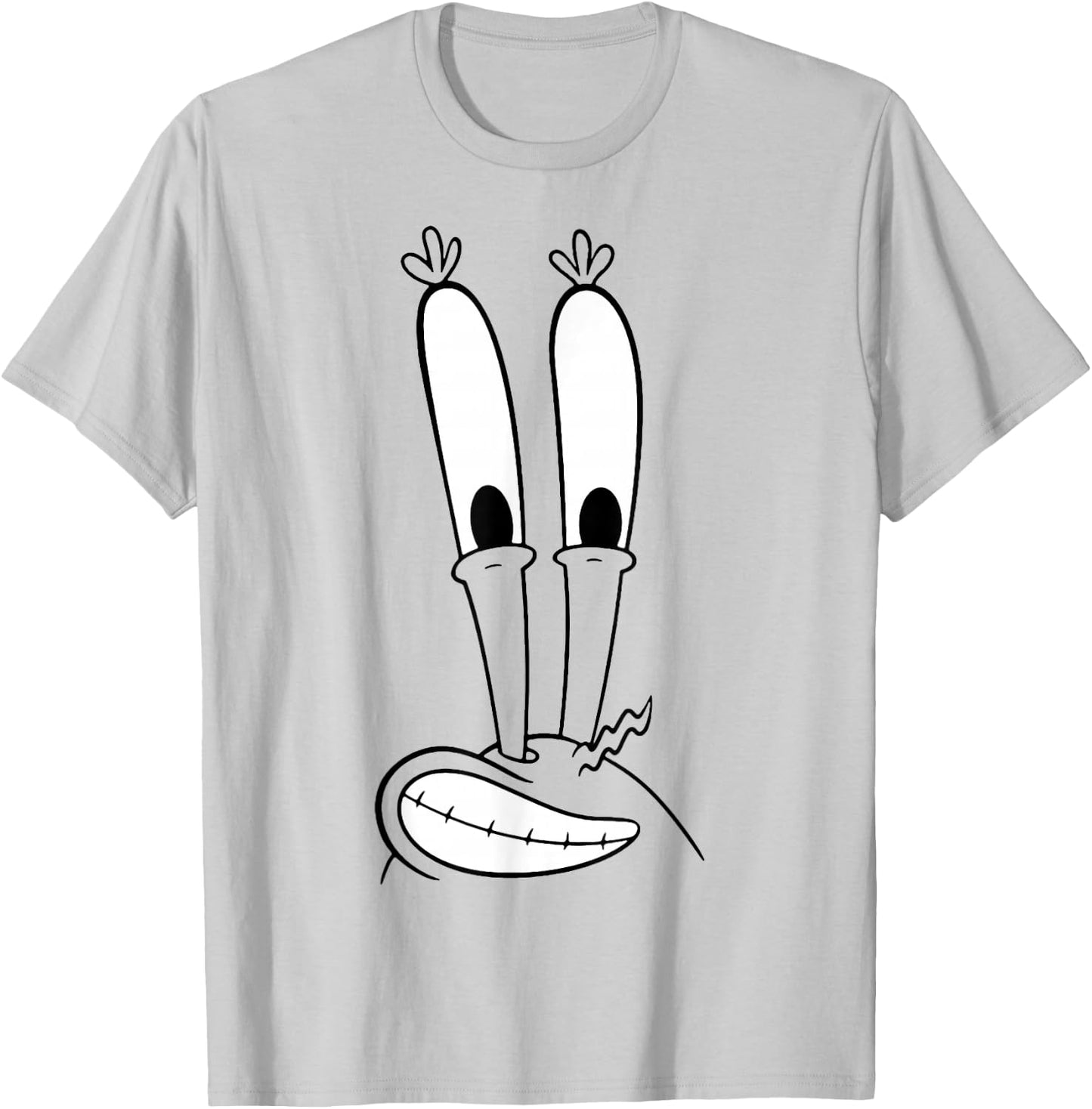 Spongebob Squarepants Mr. Krabs Smiling Big Face T-Shirt - T-Shirt | Ash
