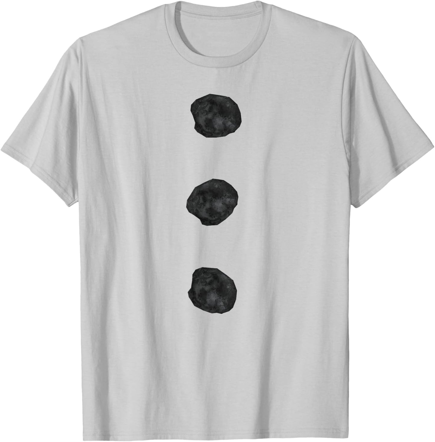 Snowman Costume Shirt Three Black Buttons on White T-Shirt - T-Shirt | Ash
