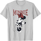 Disney Minnie Mouse Black & White Polka Dots Cute Pose T-Shirt - T-Shirt | Ash