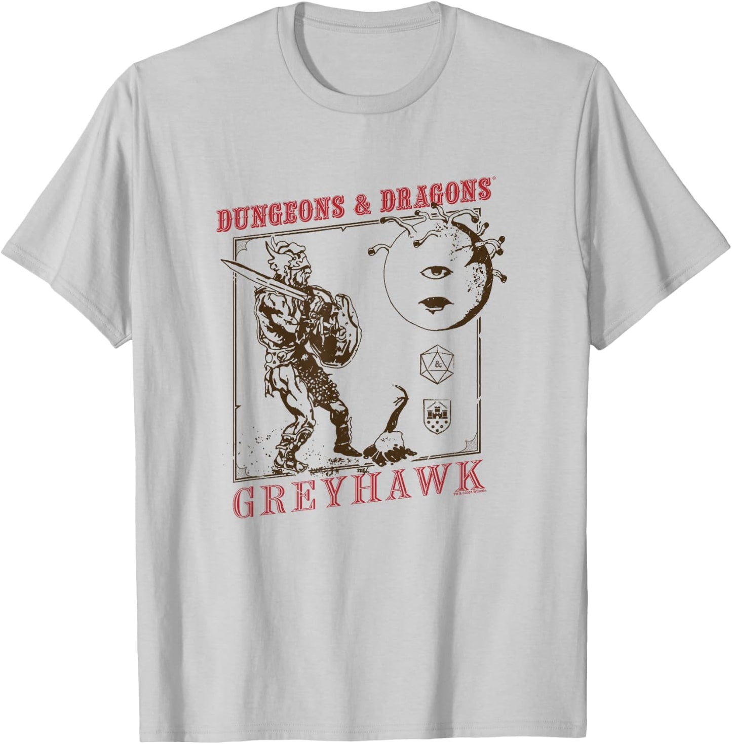 Dungeons & Dragons 50th Anniversary World Of Greyhawk Retro , White T-Shirt - T-Shirt | Ash