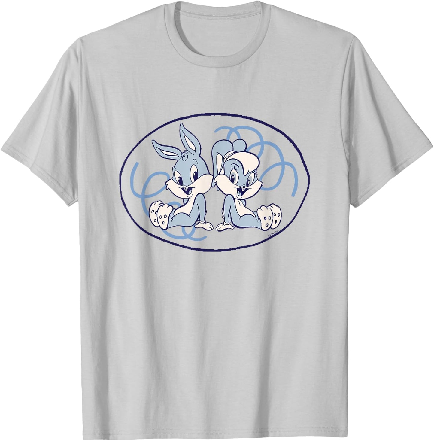 Looney Tunes Babies Bugs & Lola Bunny Cute Logo T-Shirt - T-Shirt | Ash