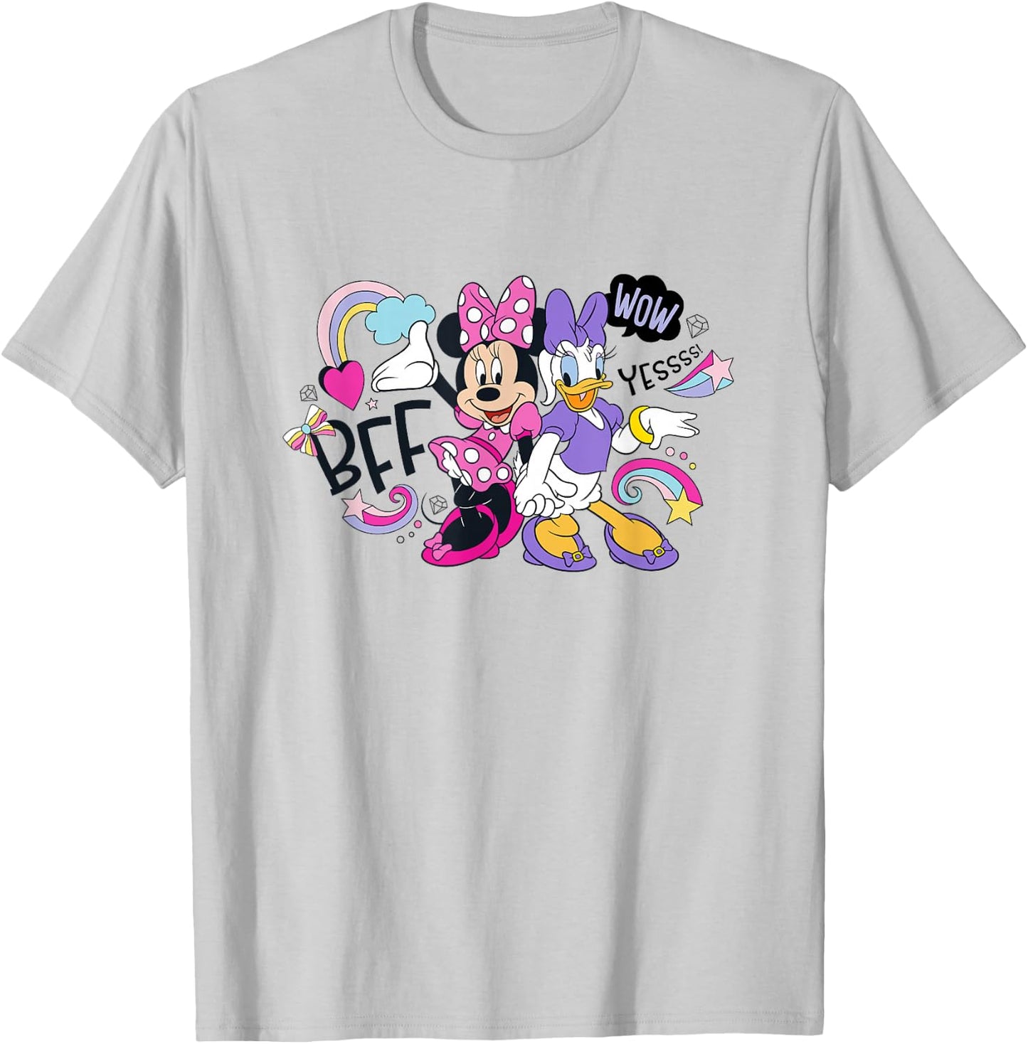Disney Minnie Mouse & Daisy BFF Icon Jumble T-Shirt - T-Shirt | Ash