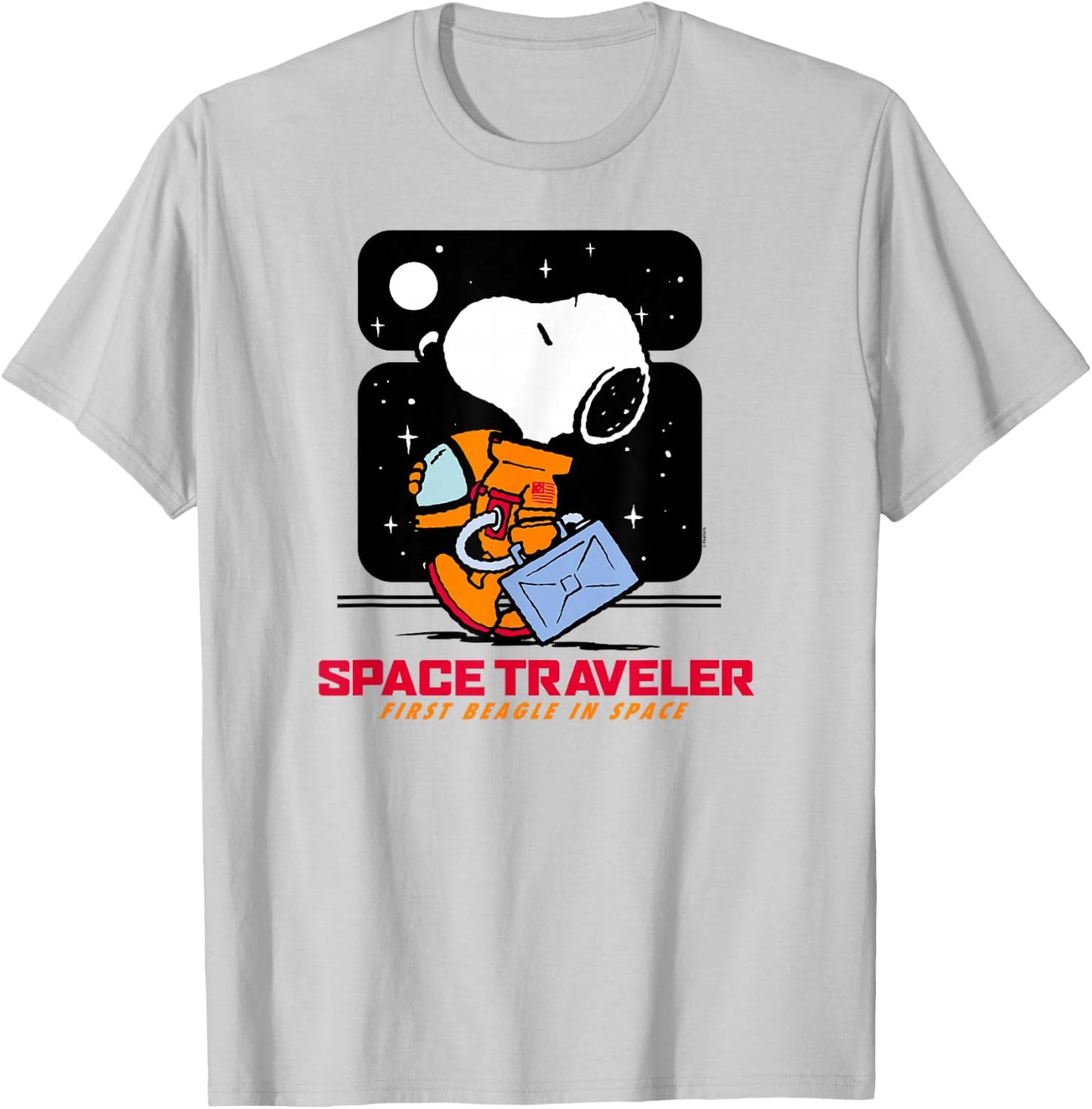 Peanuts Space Traveler Snoopy T-Shirt - T-Shirt | Ash
