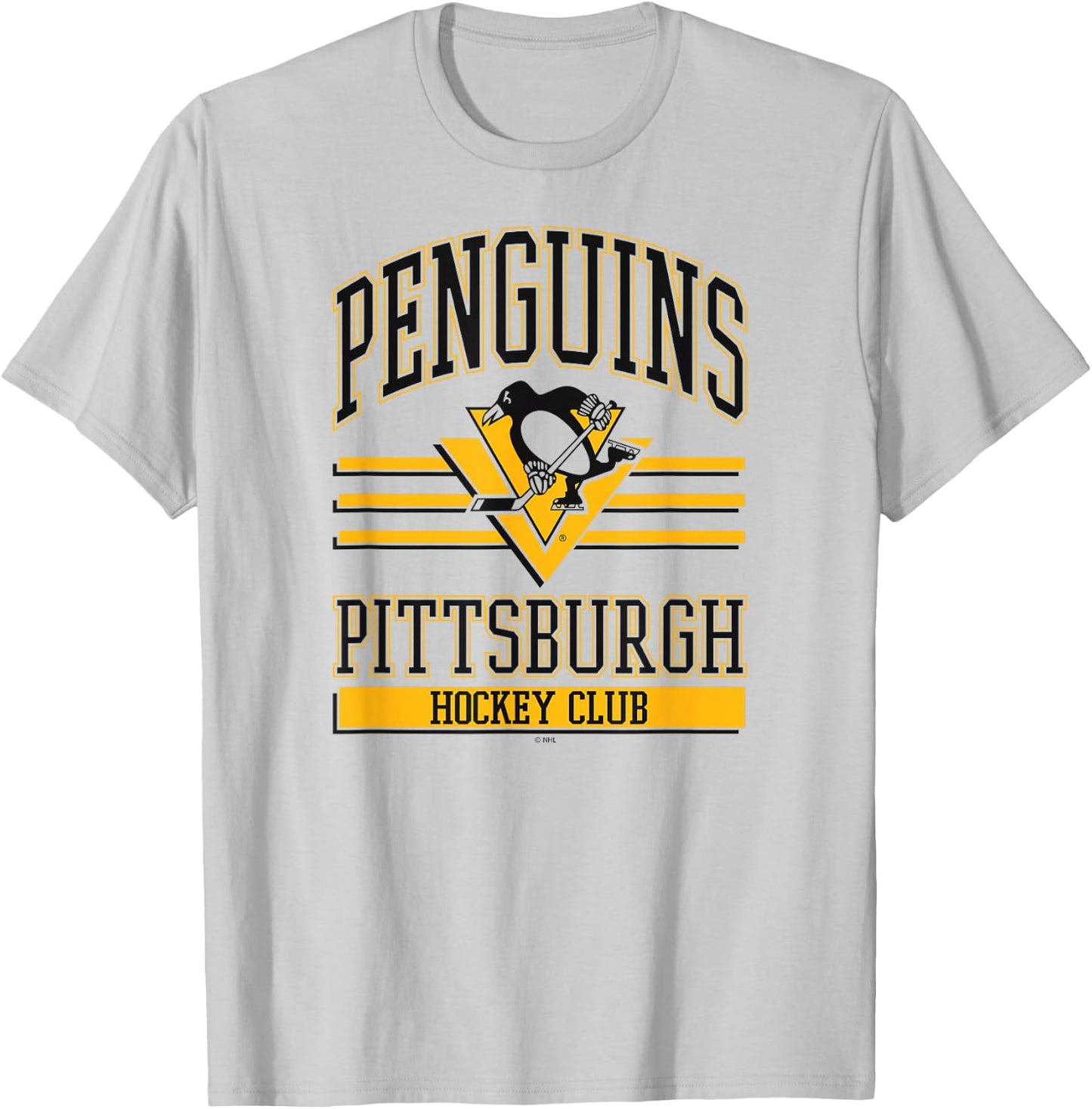 Pittsburgh Penguins Hockey Club White Officially Licensed T-Shirt - T-Shirt | Ash