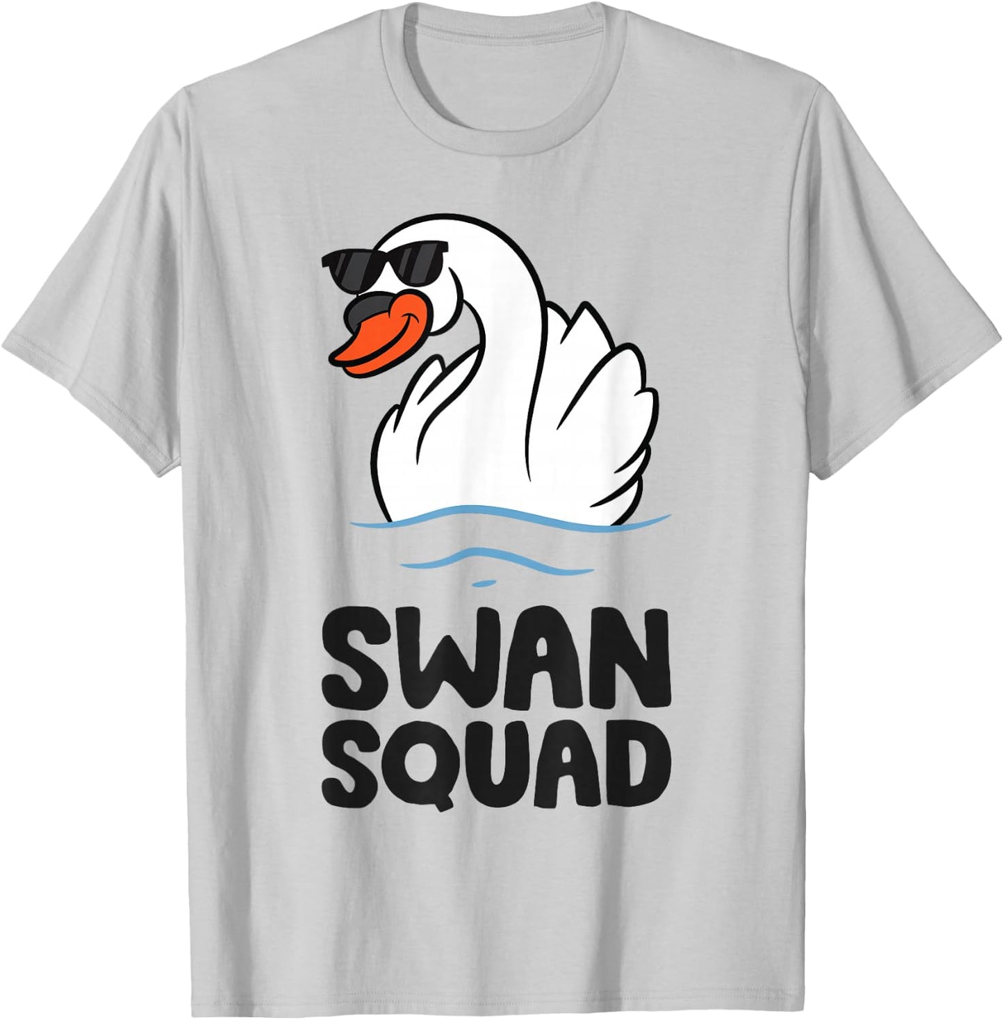 Swan Squad Funny Swan T-Shirt - T-Shirt | Ash
