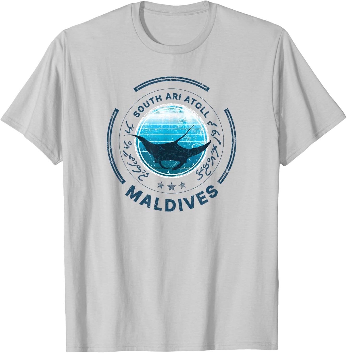 Maldives Manta Dive Maldive Islands T-Shirt - T-Shirt | Ash